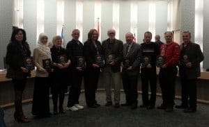 PIBO Board Chair Graeme Gibson, the Elder (sixth from left) with fellow recipients of 2012 ERCA Conservation Awards.