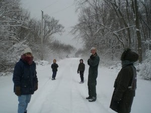 Pelee CBC Participants dressed for the snowy weather