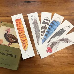 bookmarks with feather
